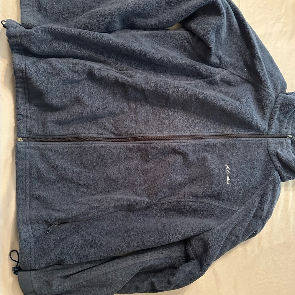 Columbia Blue Zip Up Sweater Fleece Outdoor